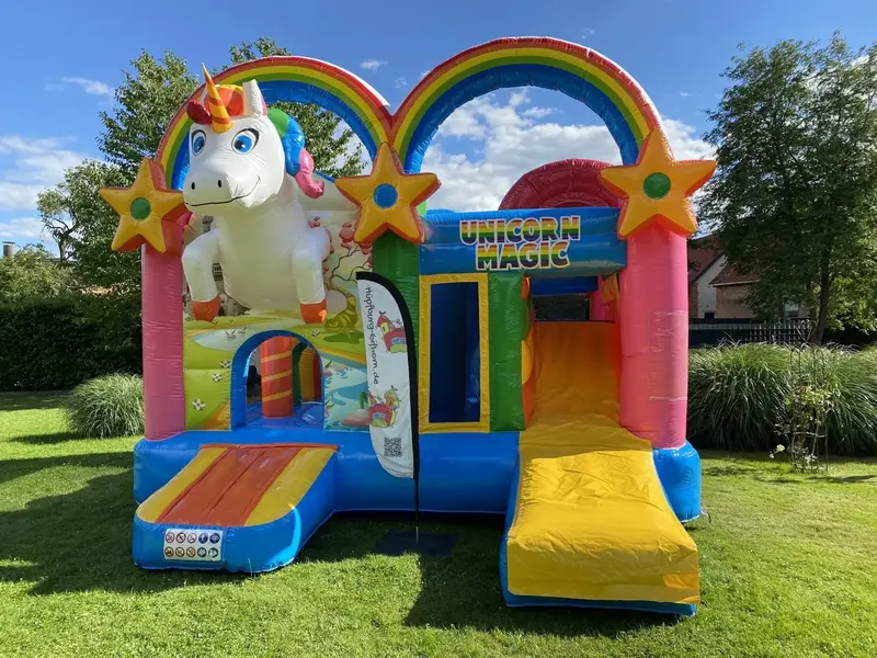 Hüpfburg Einhorn